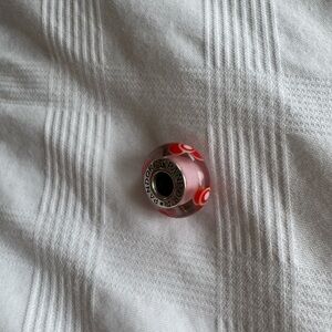 PANDORA Pink Murano Glass Charm | Sterling Silver | Authentic